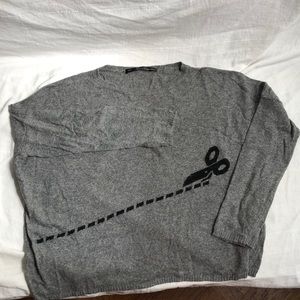 Zara knit scissor boxy sweater